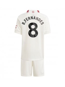 Manchester United Bruno Fernandes #8 Ausweichtrikot für Kinder 2023-24 Kurzarm (+ Kurze Hosen)